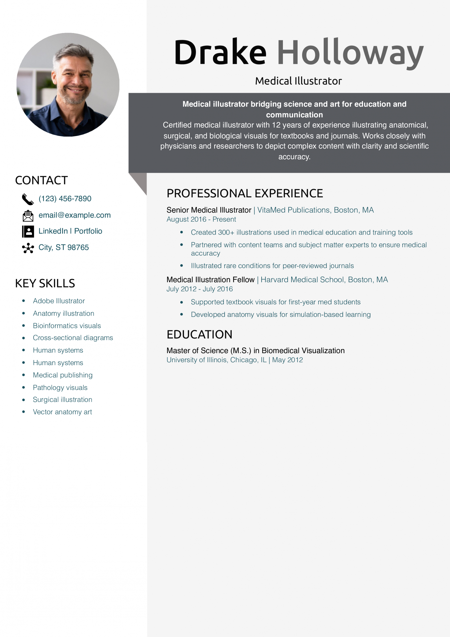 Medical Illustrator Resume