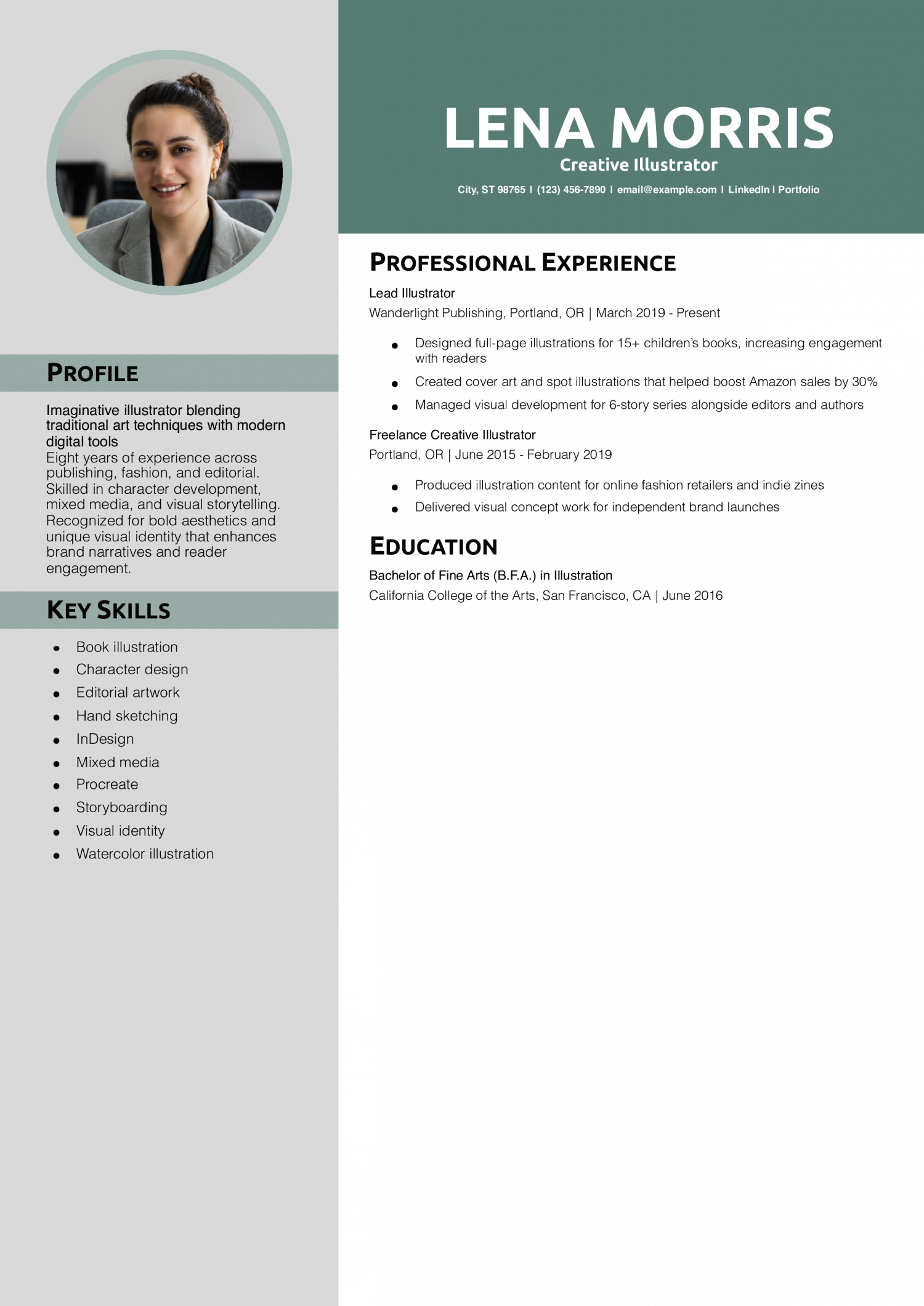 Creative Illustrator Resume