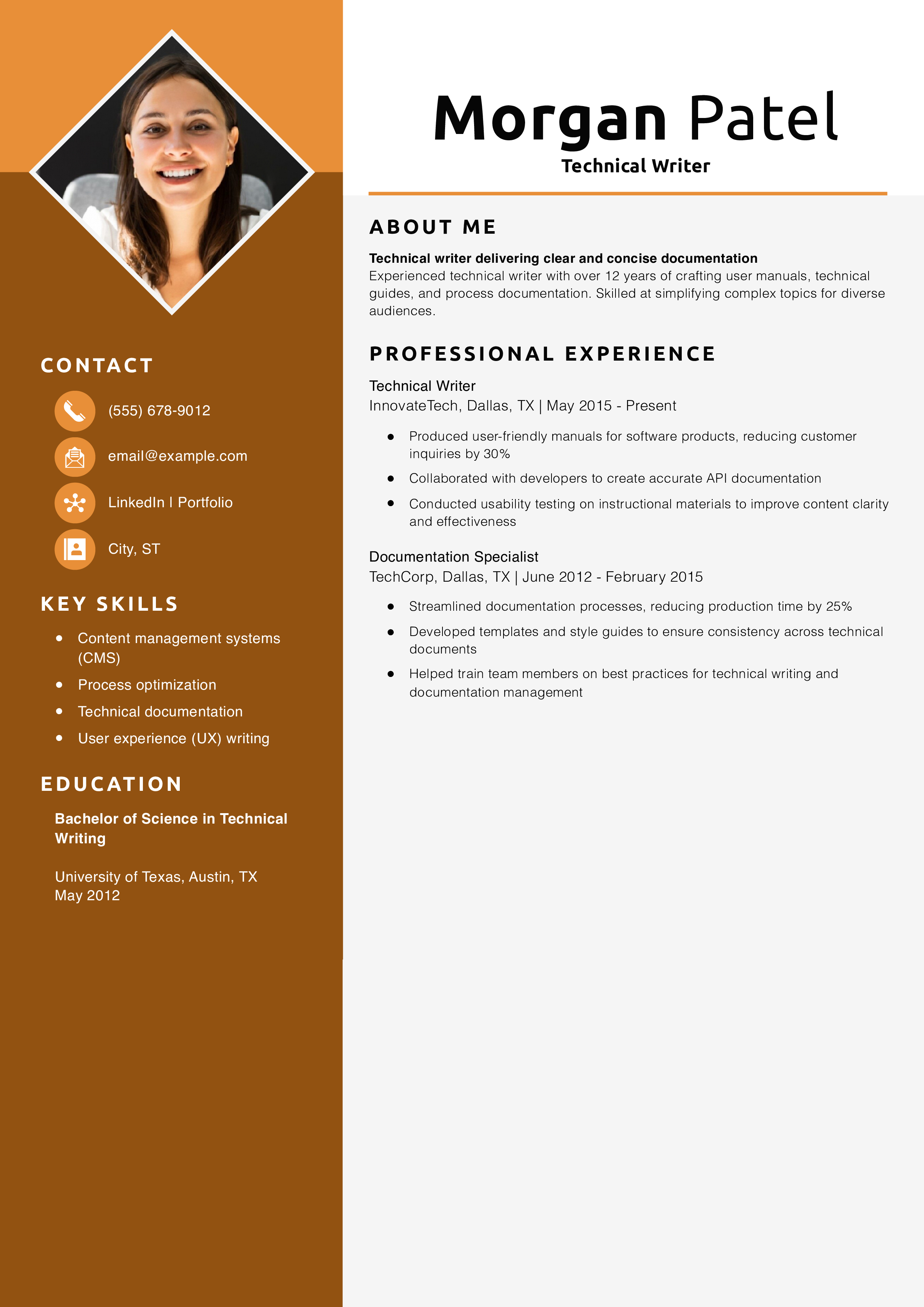 Technical Writer Resume
