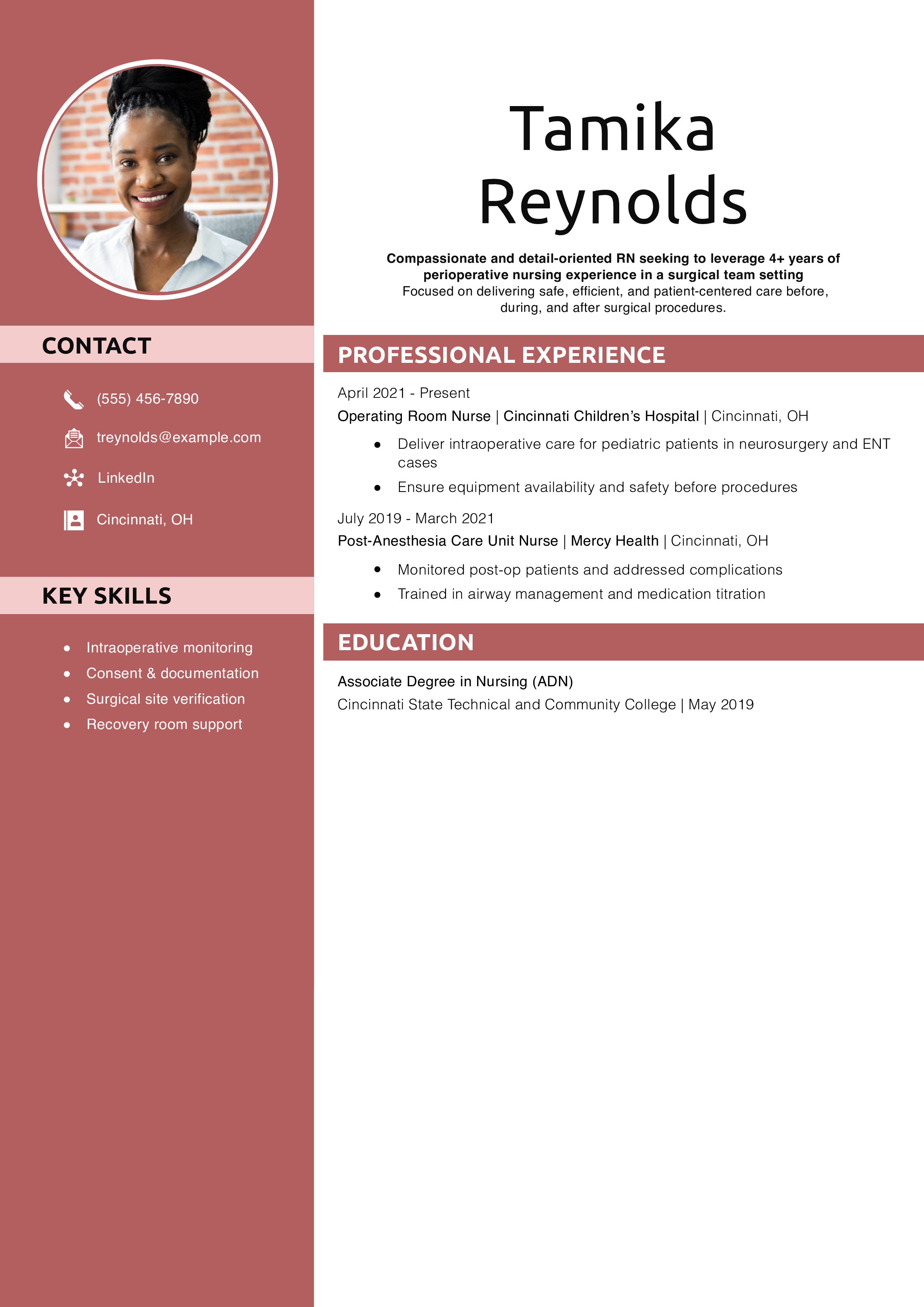 Operating Room Nurse Objective Resume