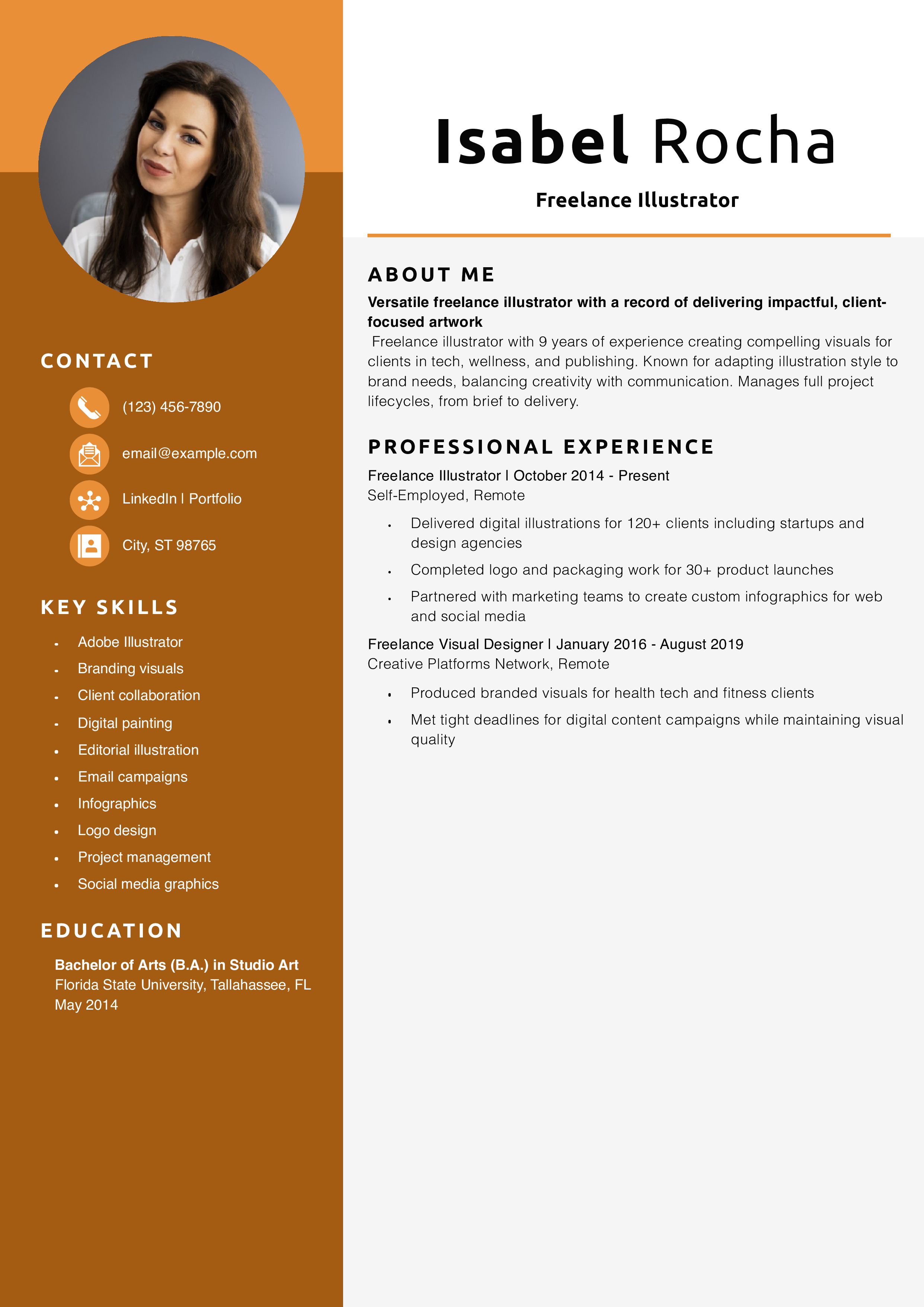 Freelance Illustrator Resume