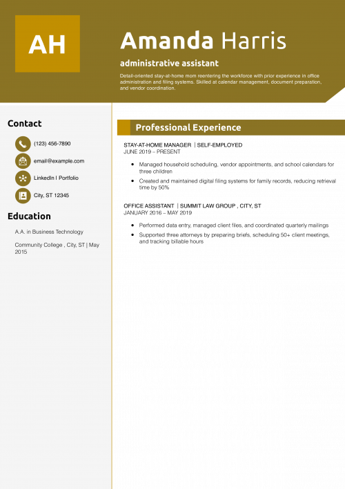administrative assistant resume example