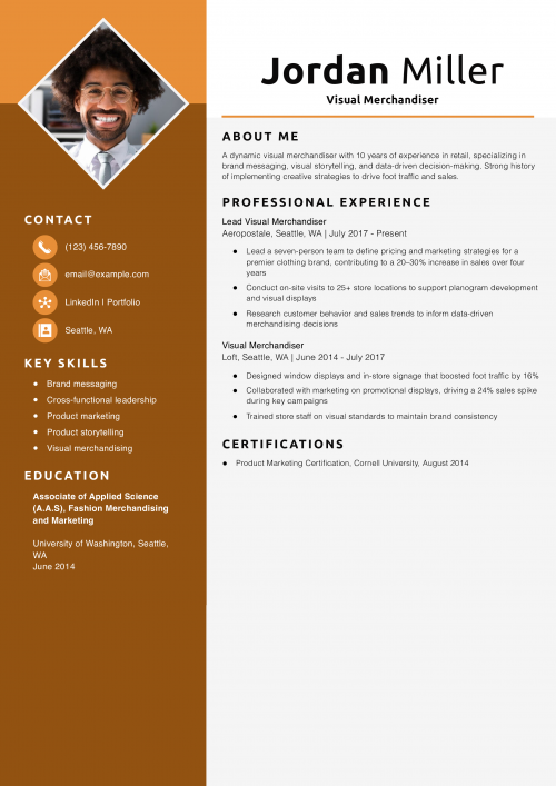 Visual Merchandiser Resume Example