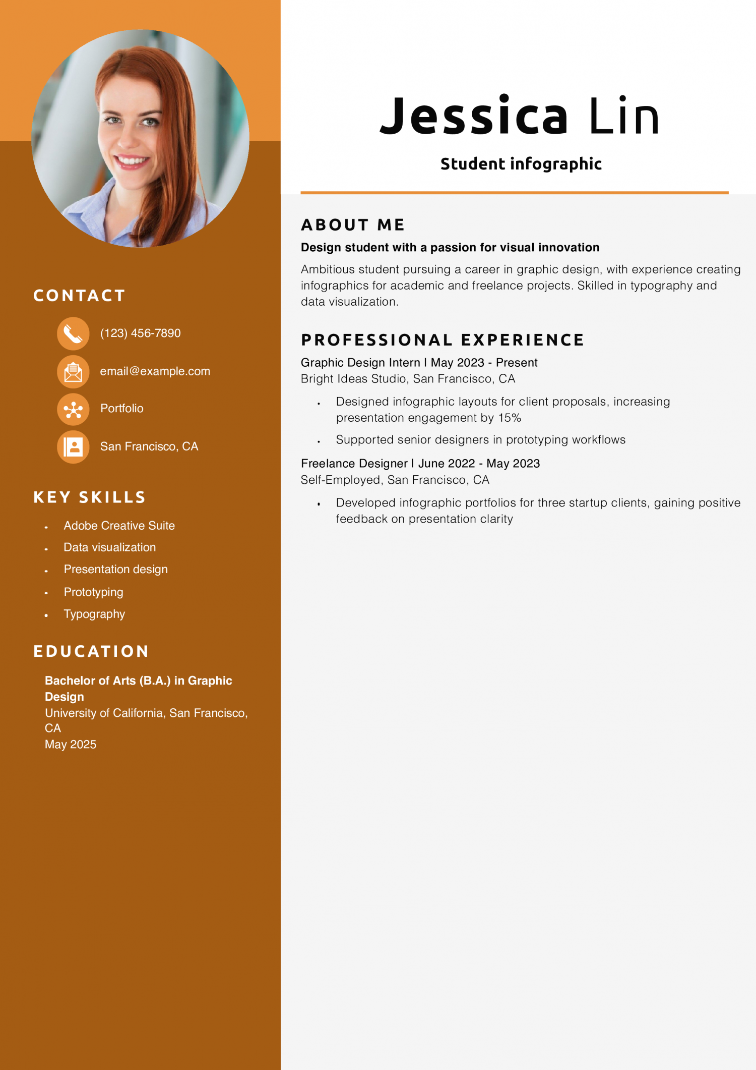 Student infographic resume