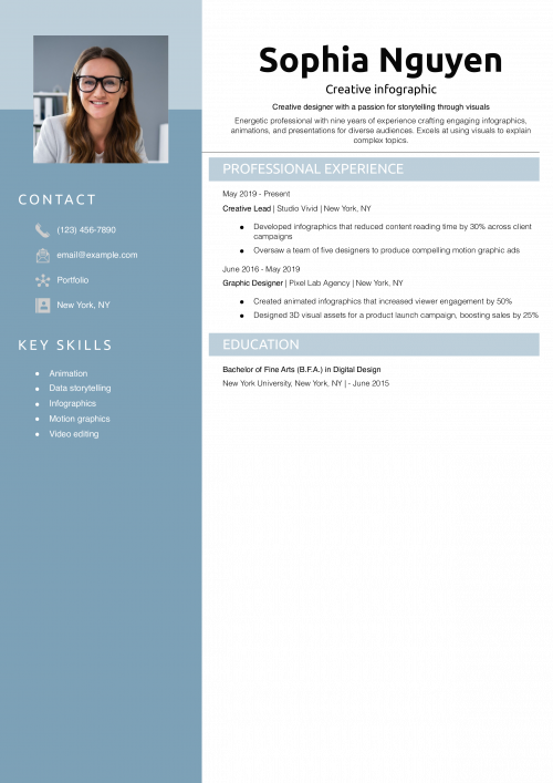 Creative infographic resume