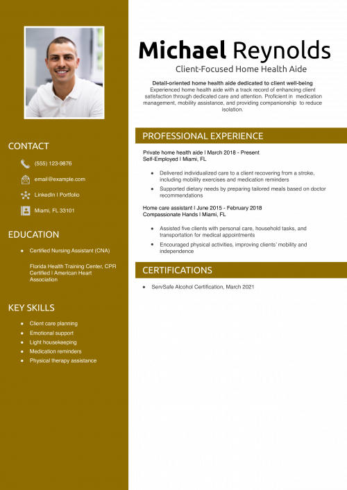 Client-Focused Home Health Aide