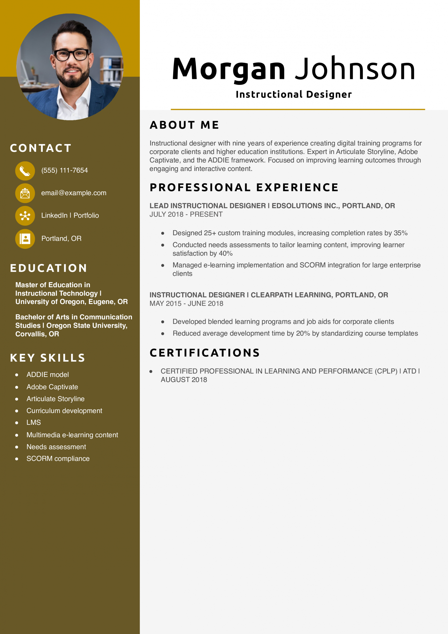 Instructional Designer Resume