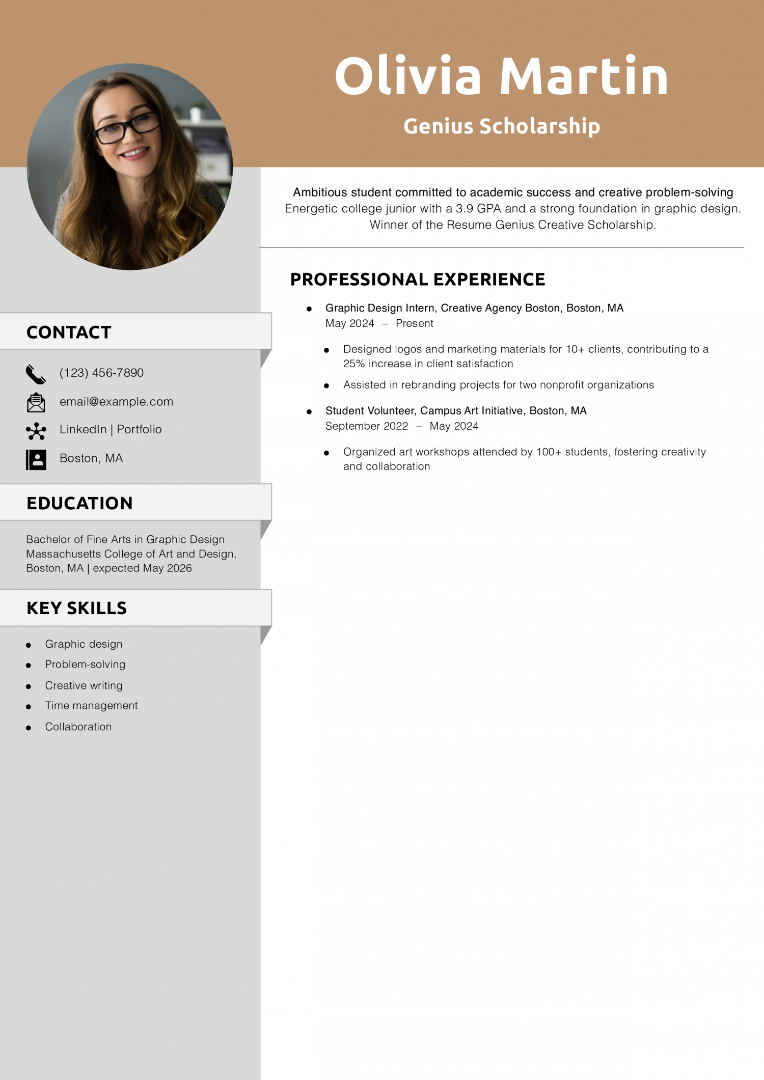 Resume Genius Scholarship