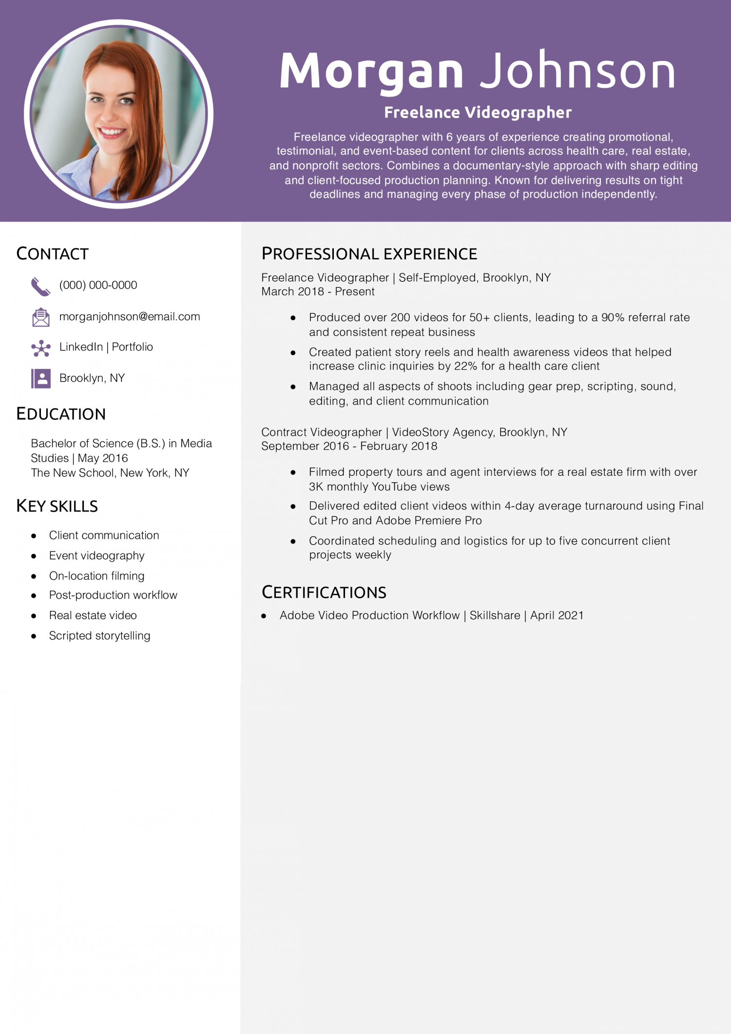 Freelance Videographer