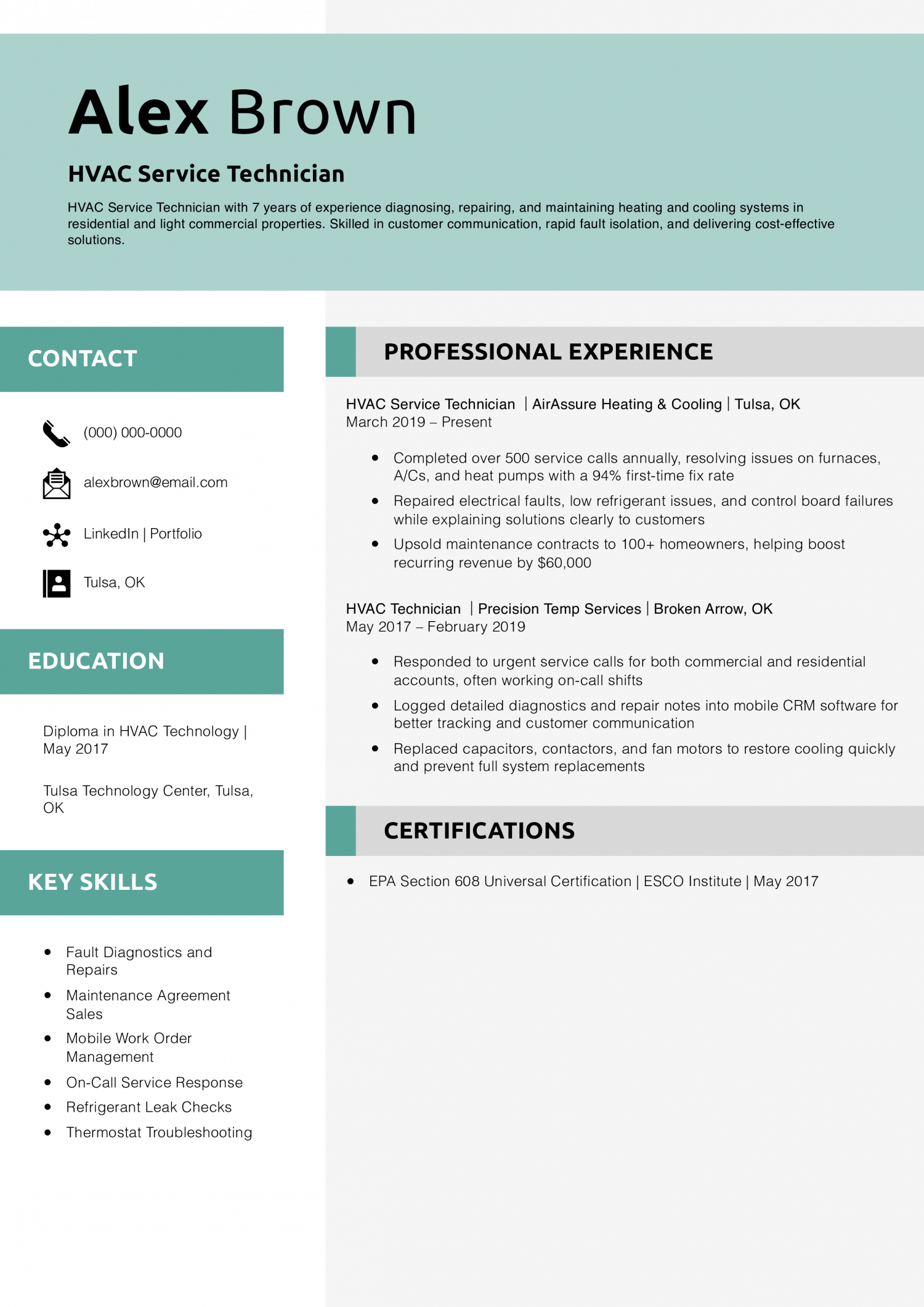 HVAC Service Technician