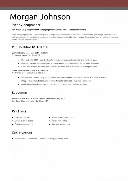 Event Videographer
