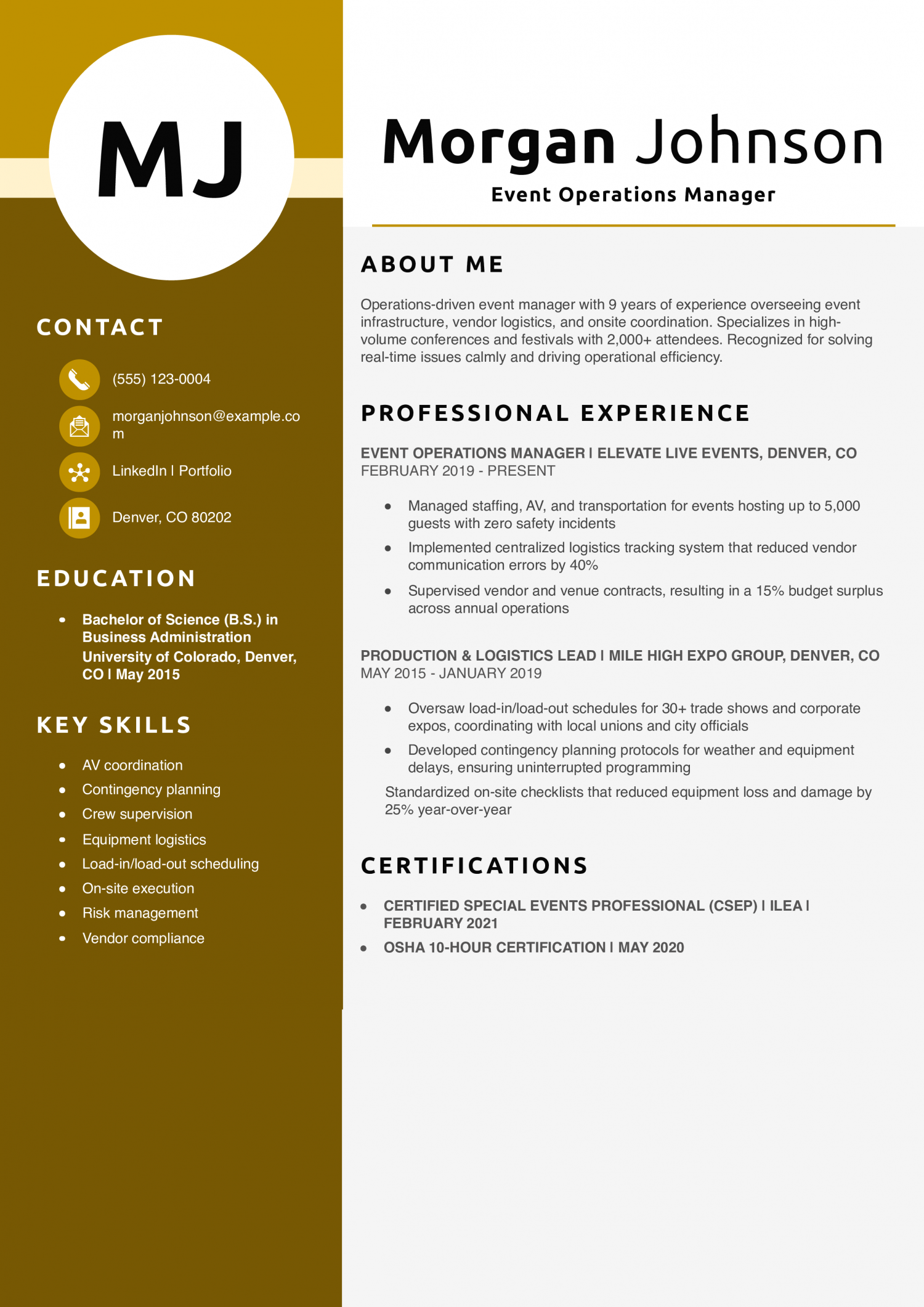 Event Operations Manager