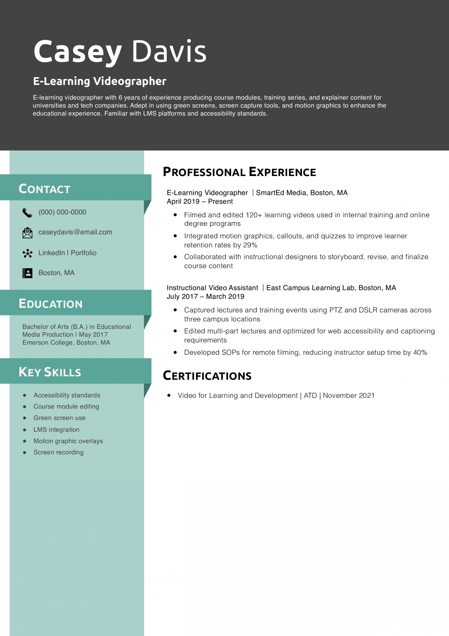 E-Learning Videographer