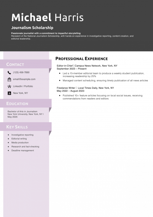 Journalism Scholarship Resume_Copy