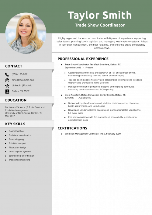 Trade Show Coordinator