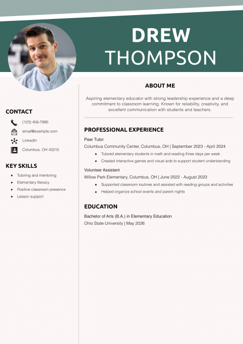 Student resume for teacher recommendation letter