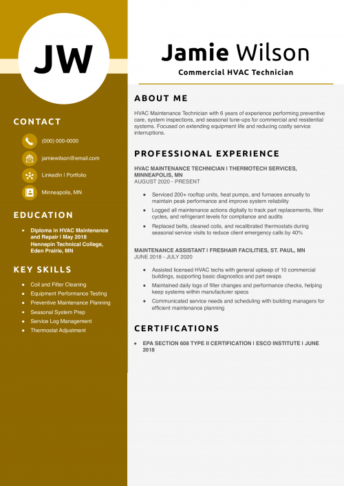 HVAC Maintenance Technician