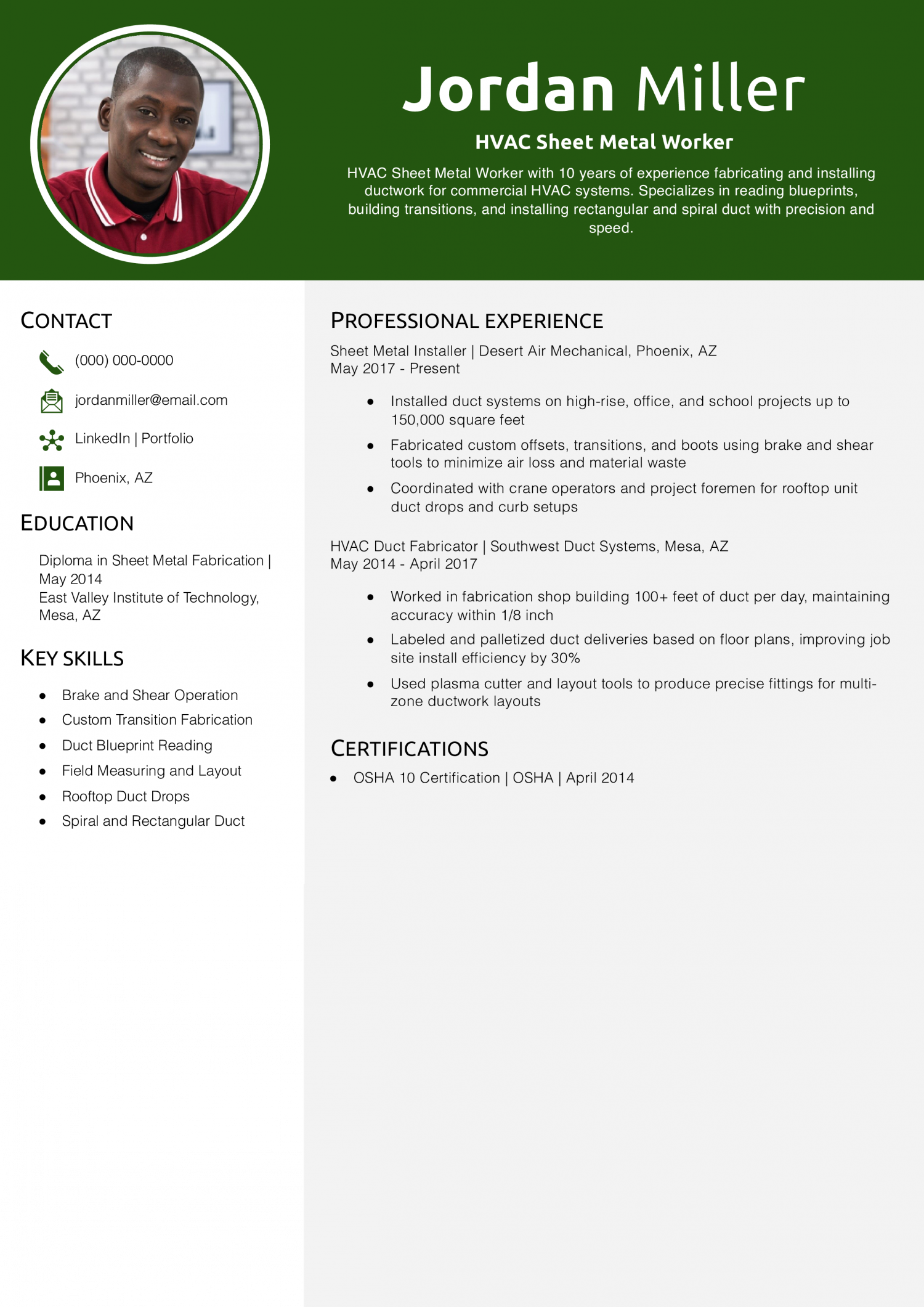 HVAC Sheet Metal Worker
