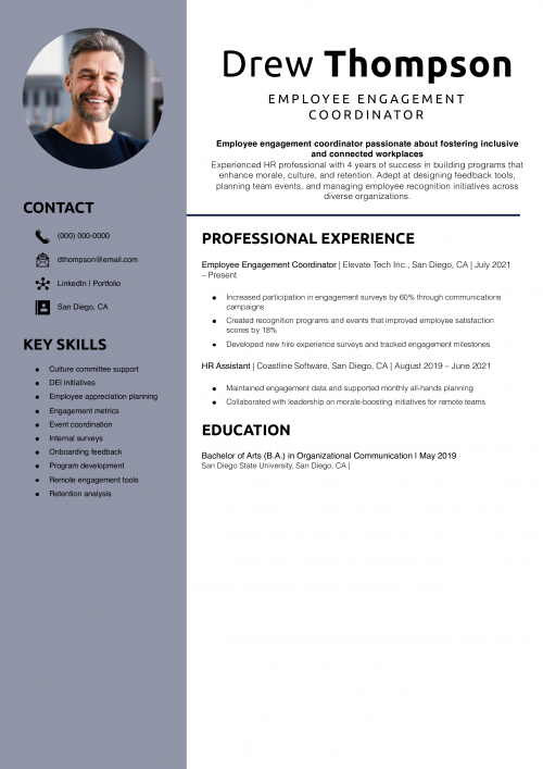 Employee Engagement Coordinator Resume 