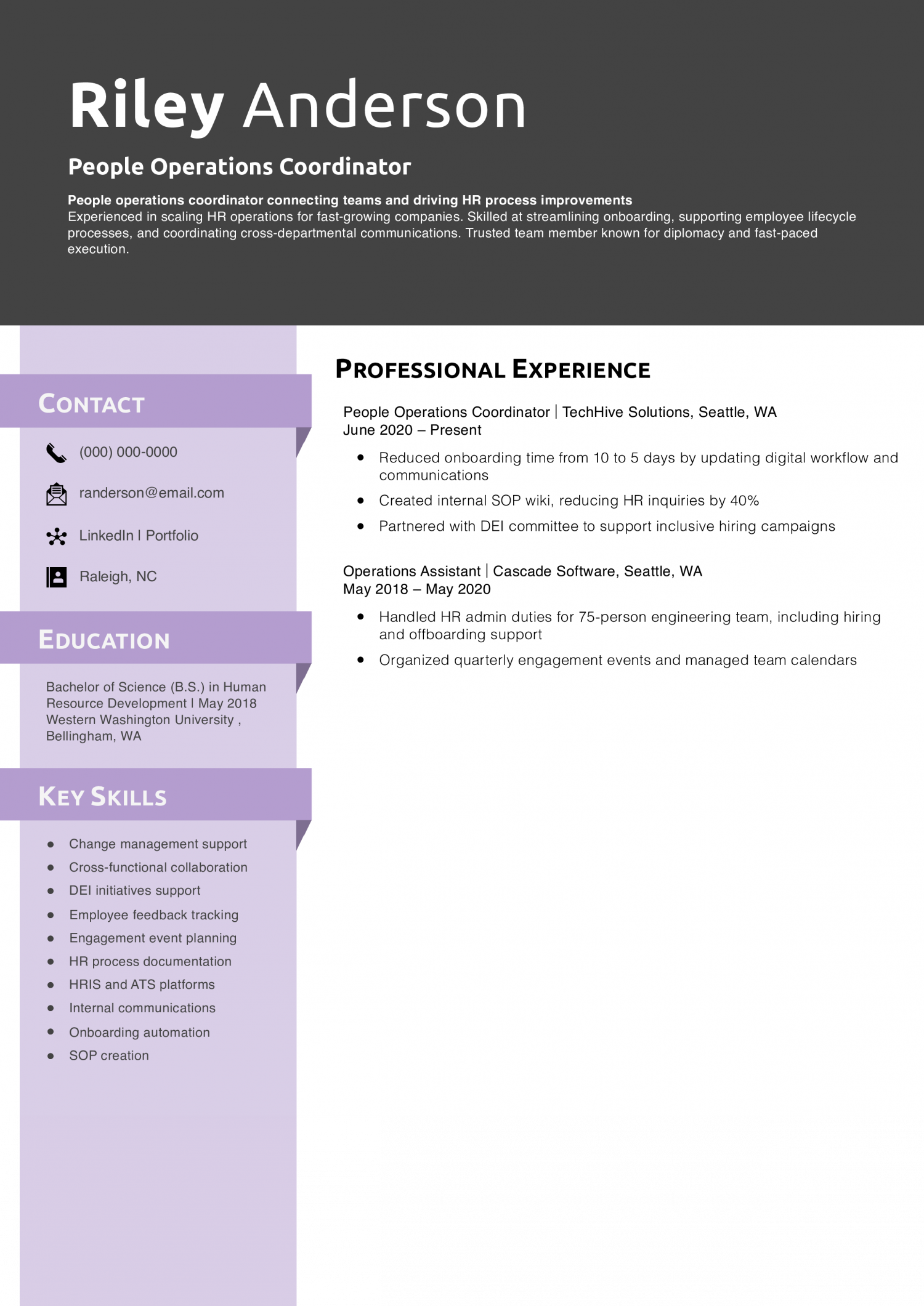People Operations Coordinator Resume_Copy