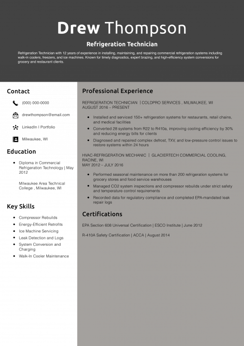 Refrigeration Technician