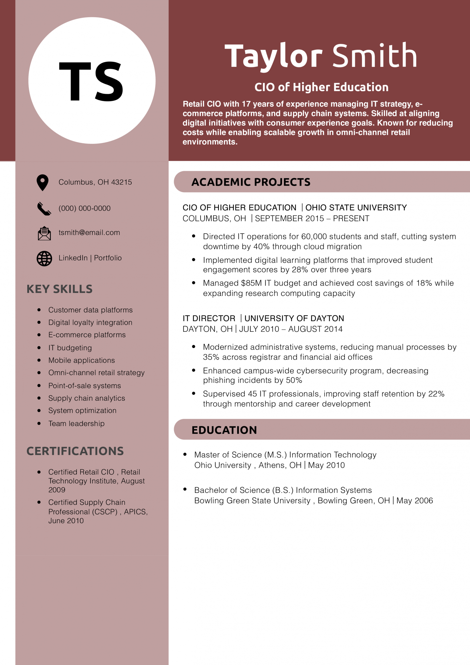 CIO of Higher Education 