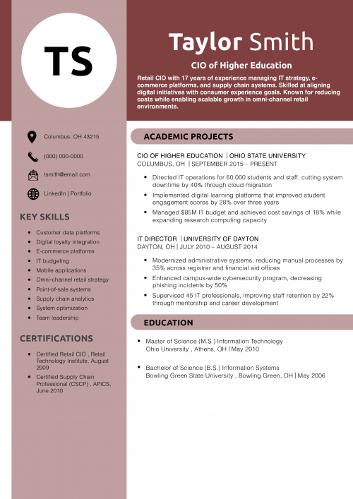 CIO of Higher Education 