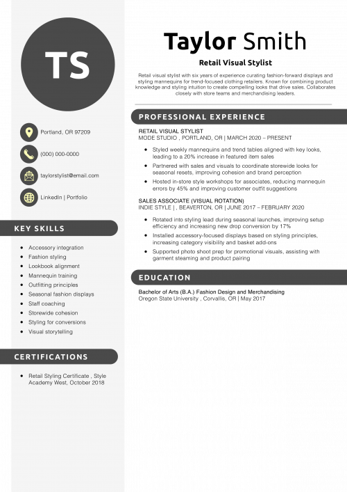 Retail Visual Stylist 