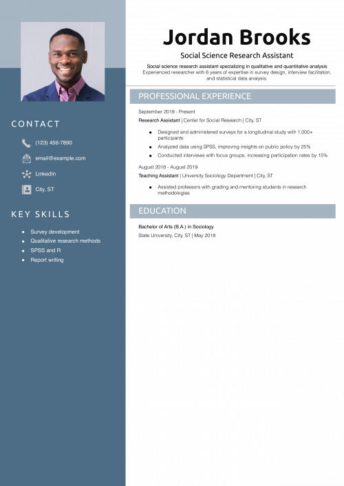 Social Science Research Assistant Resume