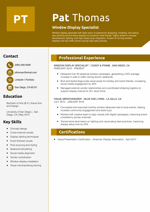 Window Display Specialist 