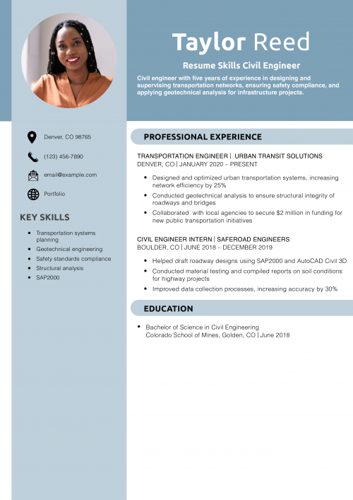 Resume Skills Civil Engineer
