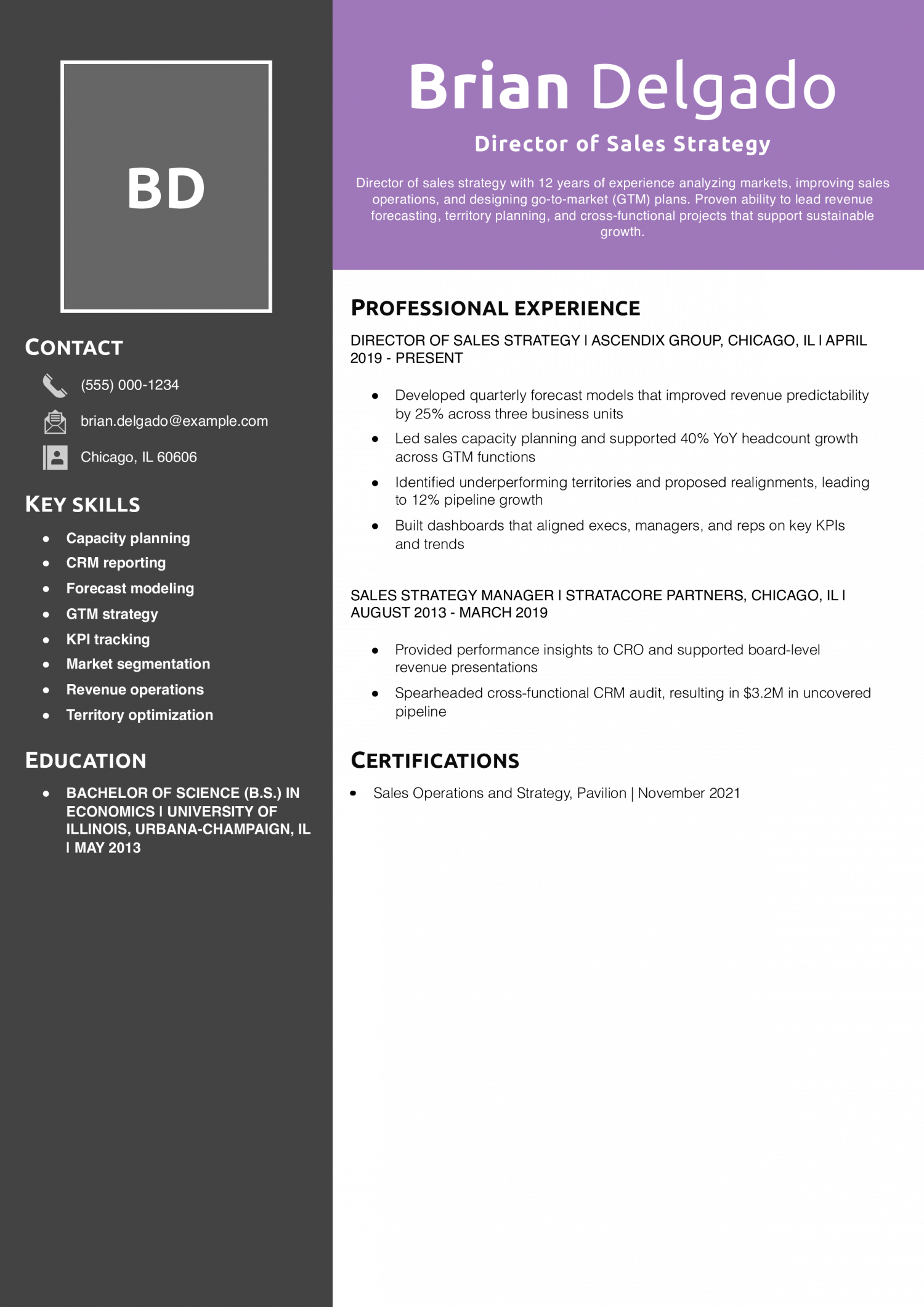 Director of Sales Strategy 