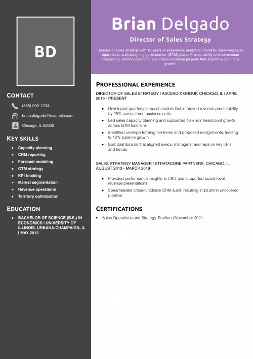 Director of Sales Strategy 