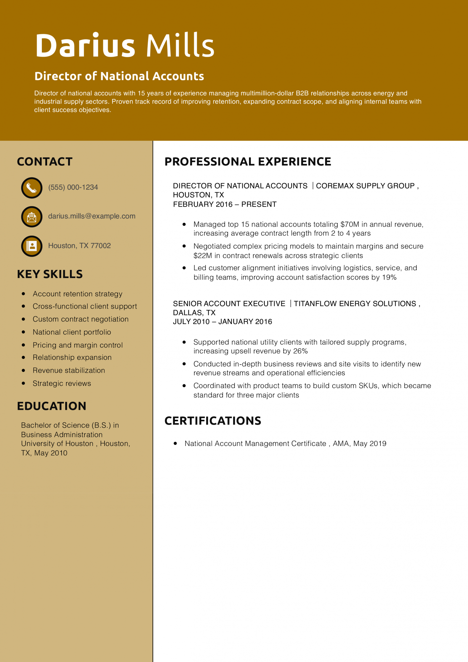 Director of National Accounts 