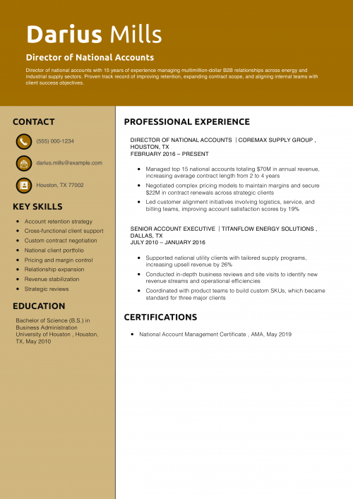 Director of National Accounts 