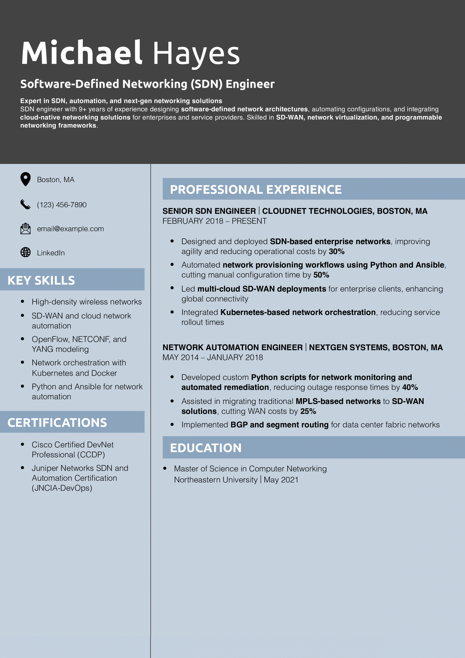 Software-Defined Networking (SDN) Engineer