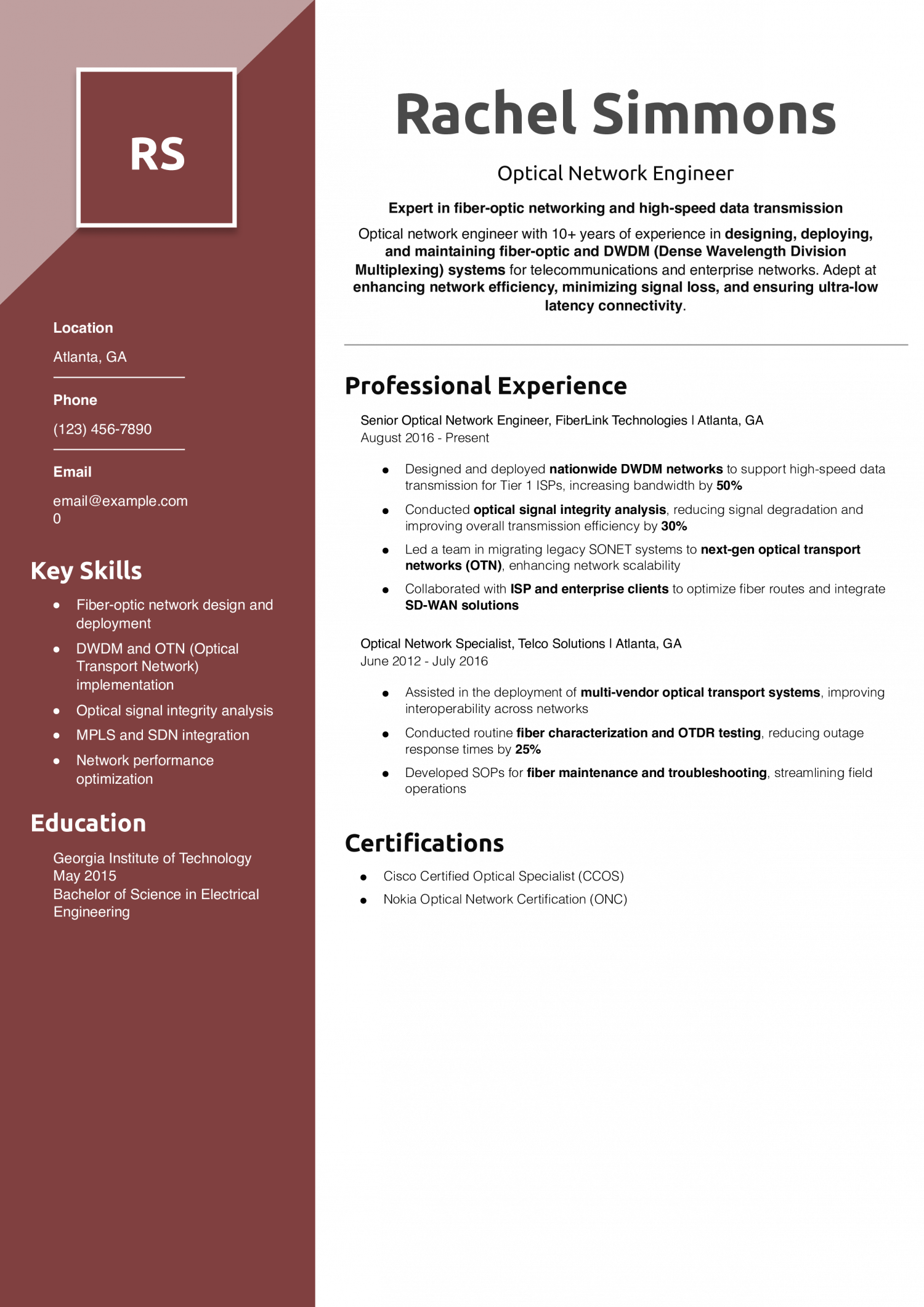 Optical Network Engineer