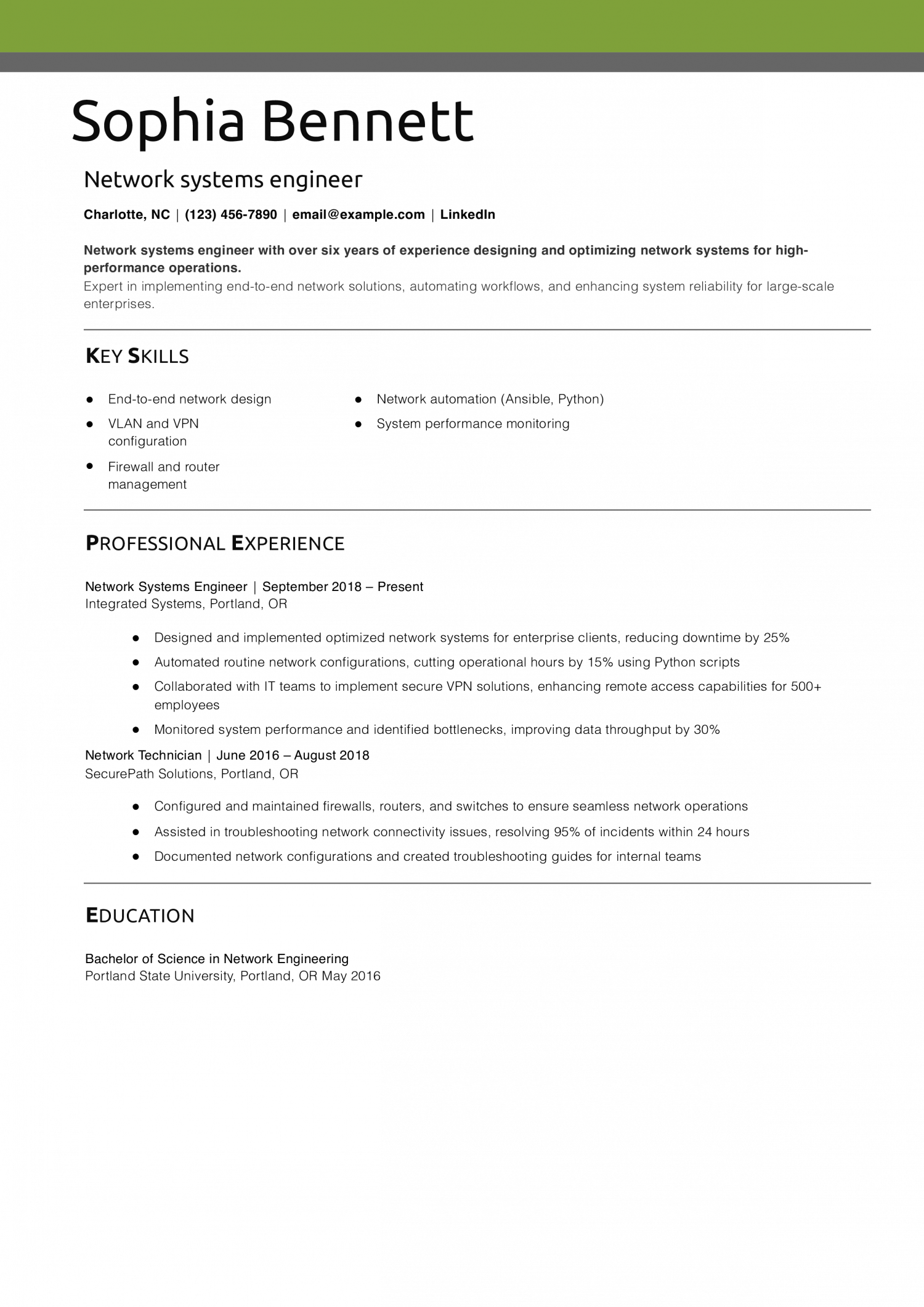 Network systems engineer