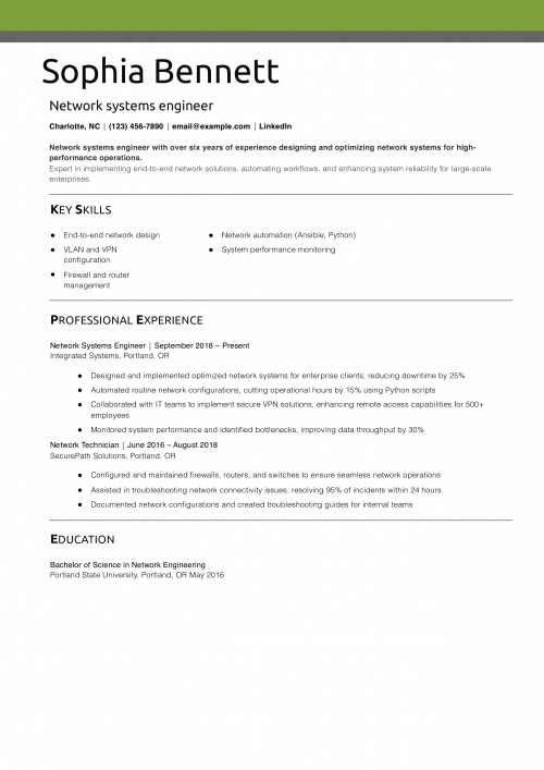 Network systems engineer